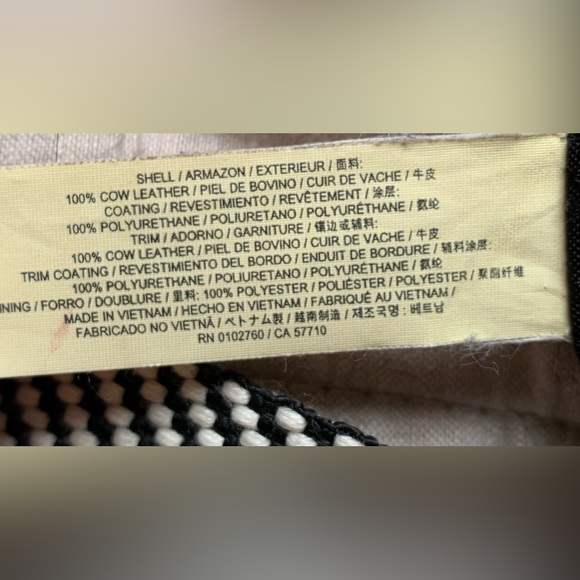 Kate Spade crossbody black leather gold hardware striped strap EUC authentic - Picture 5 of 6